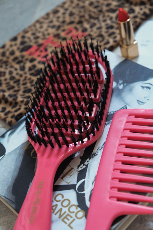 Limited edition Coral & lepoard print Knotty Brush and the big feckin shower comb